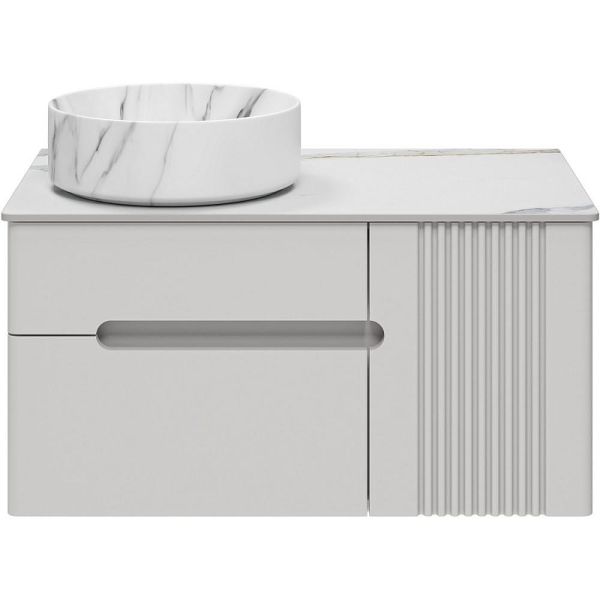 Подвесная тумба под раковину Brevita Pallisandro 80 УТ000025399 Серая матовая