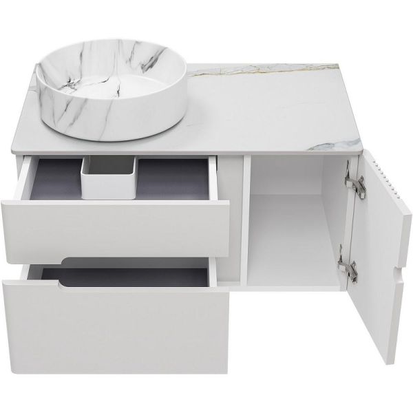 Подвесная тумба под раковину Brevita Pallisandro 80 УТ000025399 Серая матовая