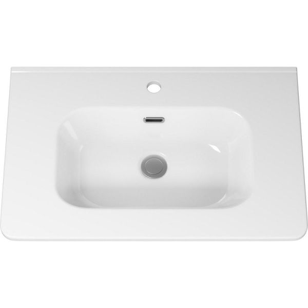 Напольная тумба под раковину Brevita Risacca Crema 70 УТ000025679 Серая матовая