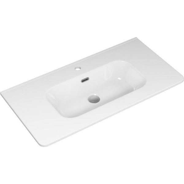 Напольная тумба под раковину Brevita Risacca Crema 90 УТ000025681 Серая матовая