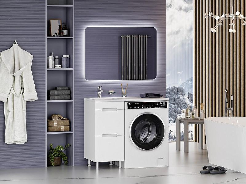 Напольная тумба под раковину Misty Байкал 100 L УТ000014749 39 см белый