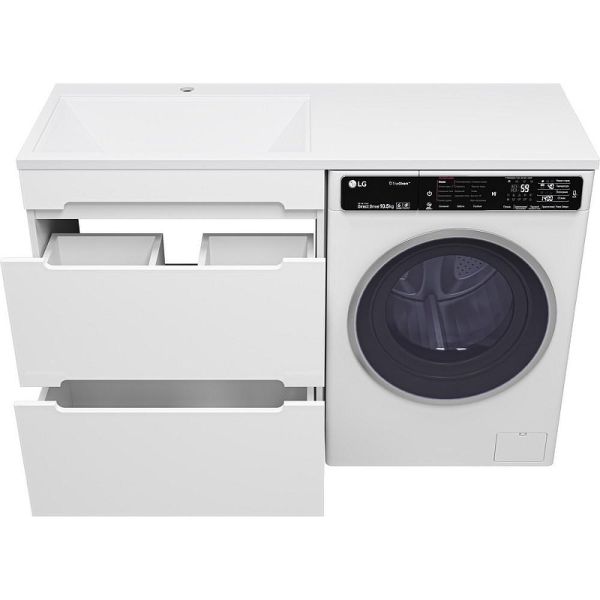 Напольная тумба под раковину Misty Байкал 130 L УТ000014752 68.6 см белый