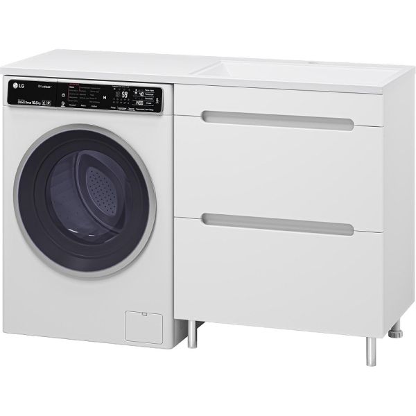 Напольная тумба под раковину Misty Байкал 130 R УТ000014755 68.6 см белый