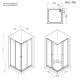 Душевой уголок AM.PM Sunny W87G-403-8080-BT профиль черный матовый 80x80 см