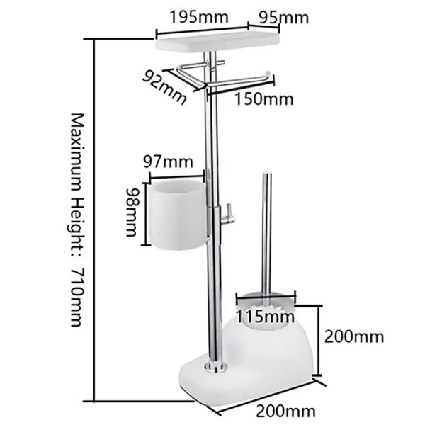 Многофункциональная стойка Gappo G902 белый/хром Многофункциональная стойка Gappo G902 белый/хром