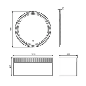 Зеркало Comforty Мадрид 00-00014166 90 см белый