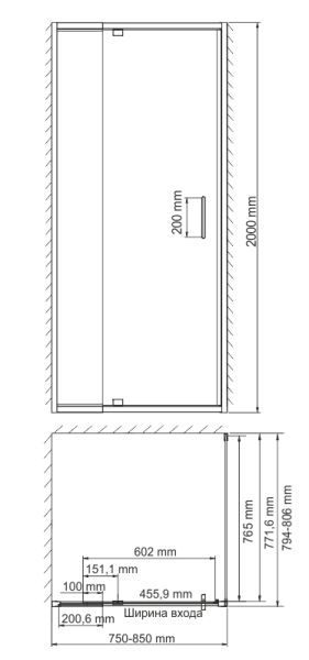 Душевой уголок Wasserkraft Berkel 48P02 80x80