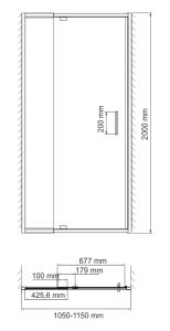 Душевая дверь Wasserkraft Berkel 48P13 110x200