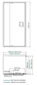 Душевой уголок Wasserkraft Berkel 48P16 110x100