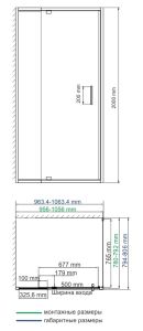 Душевой уголок Wasserkraft Berkel 48P17 100x80