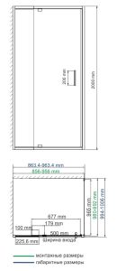 Душевой уголок Wasserkraft Berkel 48P18 90x100