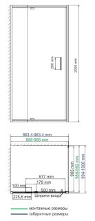 Душевой уголок Wasserkraft Berkel 48P18 90x100 Душевой уголок Wasserkraft Berkel 48P18 90x100