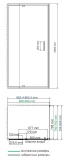 Душевой уголок Wasserkraft Berkel 48P20 90x80 Душевой уголок Wasserkraft Berkel 48P20 90x80