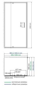 Душевой уголок Wasserkraft Berkel 48P22 100x90