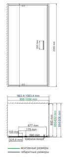 Душевой уголок Wasserkraft Berkel 48P22 100x90 Душевой уголок Wasserkraft Berkel 48P22 100x90