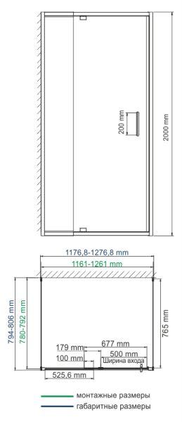 Душевой уголок Wasserkraft Berkel 48P25 120x80