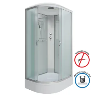Душевая кабина Niagara NG-33184-14R 110x80 см профиль серебро стекло матовое