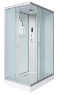 Душевая кабина Niagara NG-43185-14QP 110x80см серебро/матовое