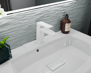 Смеситель для умывальника RUSH Thira (TR3635-12White) Смеситель для умывальника RUSH Thira (TR3635-12White)