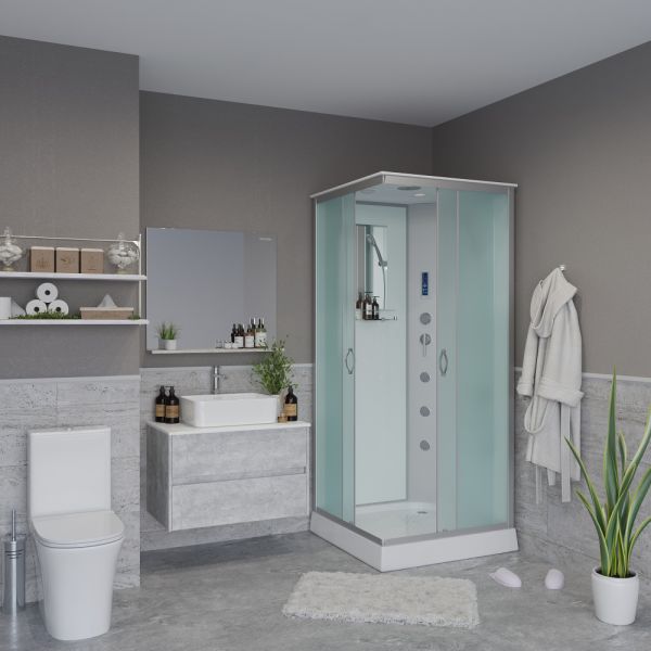Душевая кабина Niagara NG-1101-14F 90x90см серебро/матовое