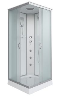 Душевая кабина Niagara NG-1101-14G с гидромассажем 90x90см серебро/матовое