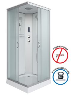 Душевая кабина Niagara NG-1101-14P 90x90см серебро/матовое