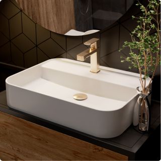 Смеситель для раковины AQUAme Parma AQM6610BG золото брашированное