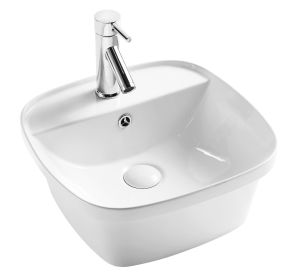 Раковина накладная D&K Quadro DT1510916 43см белый