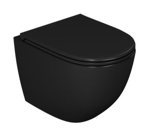 Унитаз подвесной D&K Matrix DT1396025 безободковый чёрный