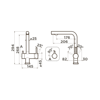 Смеситель Omoikiri NAGANO BL-P 4974047 Смеситель Omoikiri NAGANO BL-P 4974047