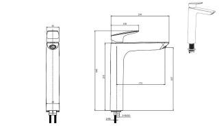 Смеситель для раковины Aquatek Вега AQ1004BGM оружейная сталь