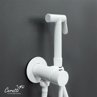 Гигиенический душ со смесителем Ceruttispa БРАЙС SHW (BRAIES SHW) CT12122 белый