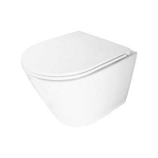 Унитаз подвесной Azario Bliss AZ-5179T-WHT безободковый торнадо белый