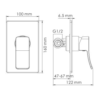 Смеситель для душа WasserKRAFT Aller 10651 хром