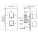 Термостатический смеситель для ванны и душа WasserKRAFT АIme Thermo 1544 T хром