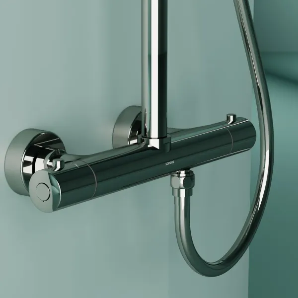 Душевая стойка Sancos Game SC3002CH с термостатом хром