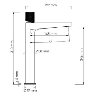 Смеситель для раковины WasserKRAFT Mosel 4603H хром