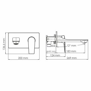 Смеситель для раковины WasserKRAFT Wiese 8430 оружейная сталь