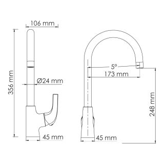 Смеситель для кухни WasserKRAFT Sauer 7107 золото