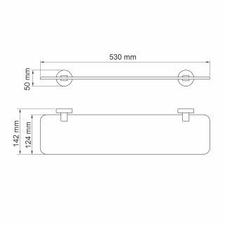 Полка Asphe WasserKRAFT Asphe K-77724 розовое золото