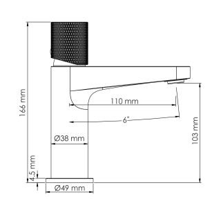 Смеситель для раковины WasserKRAFT Schunter 8203 тёмное золото матовое