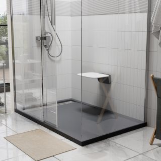 Душевой поддон WasserKRAFT Wiese 84T35 140x80 см серый