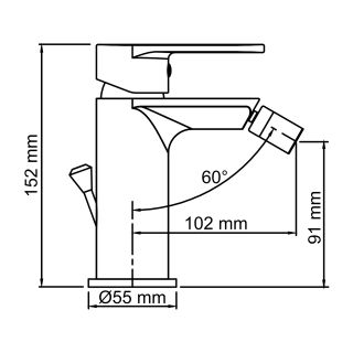 Смеситель для биде WasserKRAFT Mindel 8506 белый матовый