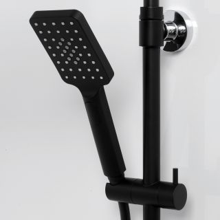 Душевая стойка WasserKRAFT Abens Thermo A11401 с термостатом чёрный матовый