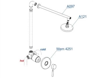 Душевой комплект WasserKRAFT Wern A12497 никель