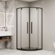 Душевой уголок RGW SV-53B 06325388-14 80x80 см профиль чёрный стекло прозрачное