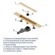 Душевой лоток обрезной RGW SDR-53Gb 76215380-06 80 см брашированное золото Душевой лоток обрезной RGW SDR-53Gb 76215380-06 80 см брашированное золото