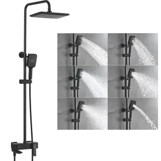 Душевая стойка Rose R2736H чёрный матовый Душевая стойка Rose R2736H чёрный матовый
