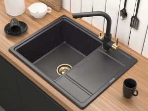 Смеситель для кухни Paulmark Essen Es213011-401BR антрацит/бронза