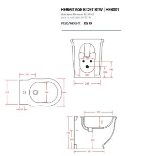 Биде Artceram HERMITAGE HEB001 01 00 белое Биде Artceram HERMITAGE HEB001 01 00 белое